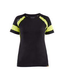 Blåkläder - T-shirt Dame 3524 Sort/gul