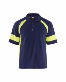 Blåkläder - Poloshirt 3528 Marineblå/High Vis Gul