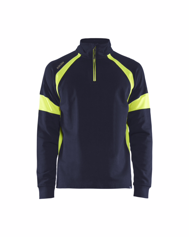 Sweatshirt 3550 marineblå/gul, str. XS