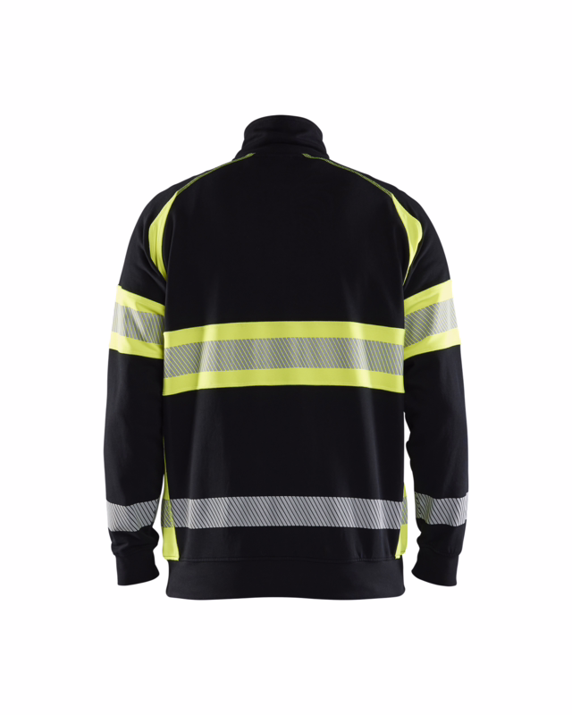Sweatshirt Hi-vis 3553 Sort/gul, str. XS