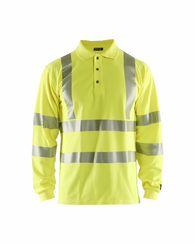 Poloshirt L/Æ 3439 Hi-vis Gul, str. S