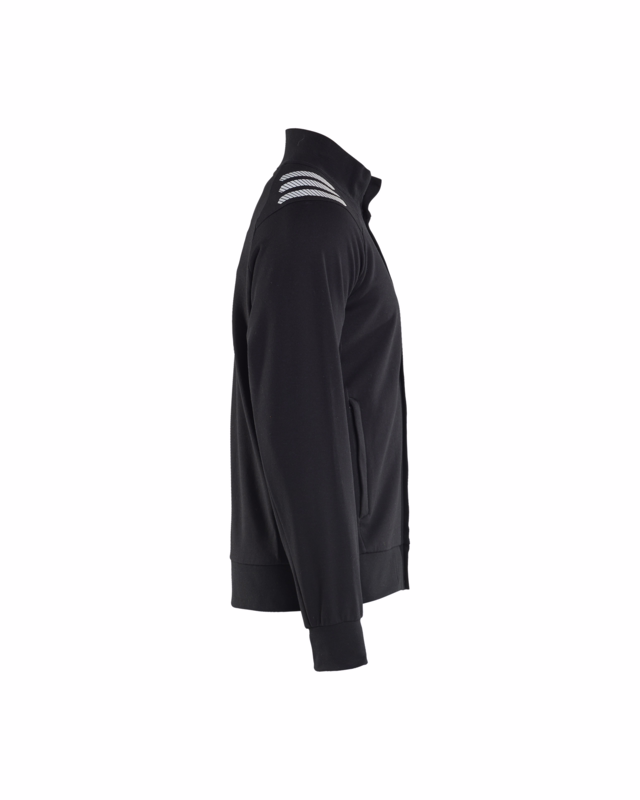 Sweatshirt Full zip 3453 Sort, str. S