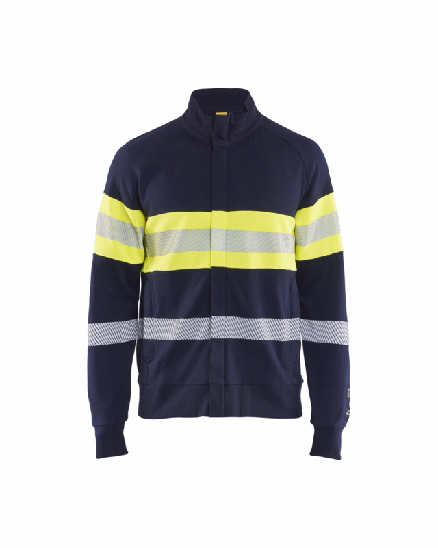 Sweatshirt Hi-vis 3462 Marineblå/gul, str. S