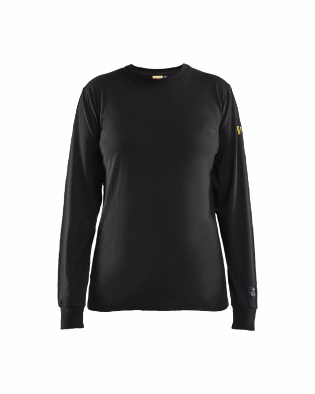 T-shirt L/Æ Dame 3467 Sort, str. XL