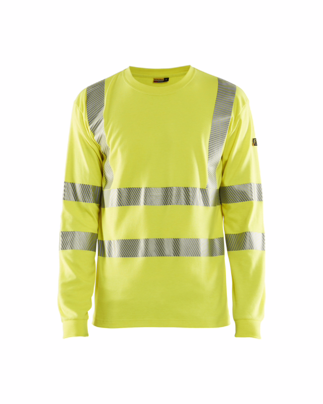 T-shirt L/Æ Hi-vis 3481 gul, str. XL
