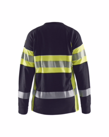 Blåkläder - T-shirt L/Æ Dame Hi-vis 3494 marineblå/gul
