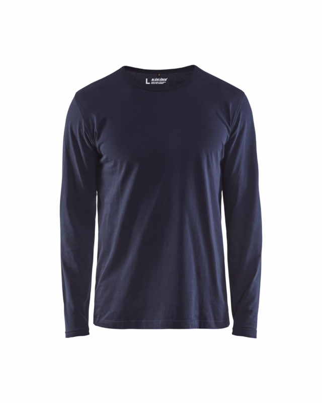 T-shirt L/Æ 3500 Lang Mørk Marineblå, str. S