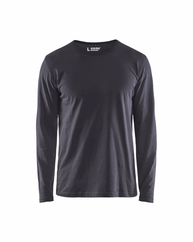 T-shirt L/Æ 3500 mellemgrå, str. M