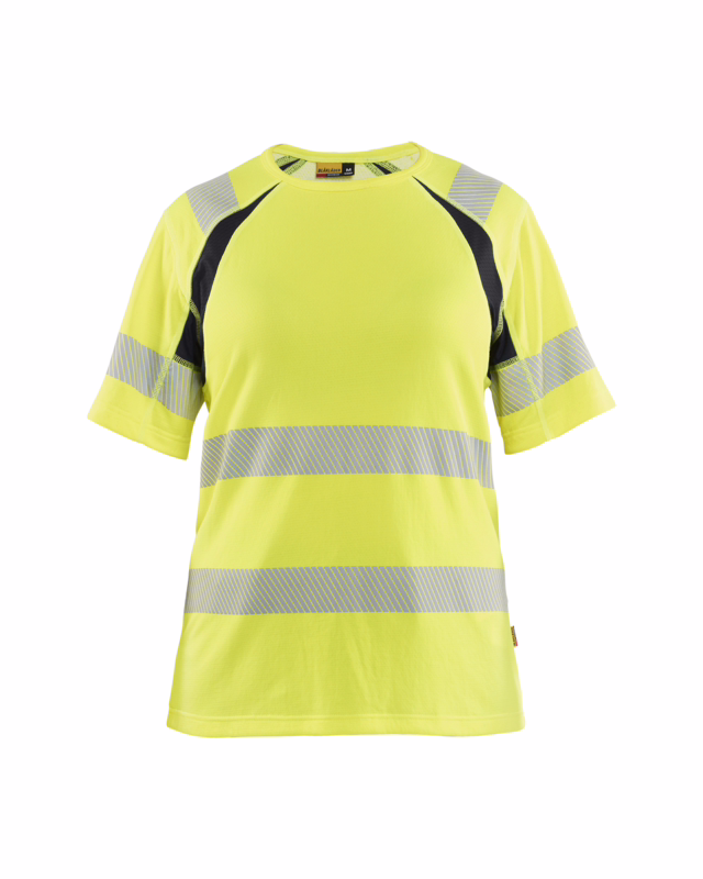 T-shirt Dame 3503 Hi-vis Gul/Sort, str. XL