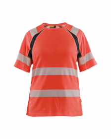 Blåkläder - T-shirt Dame 3503 Hi-vis Rød/Sort
