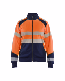 Blåkläder - Sweatshirt Dame Hi-vis m/lyn 3508 Orange/Marineblå