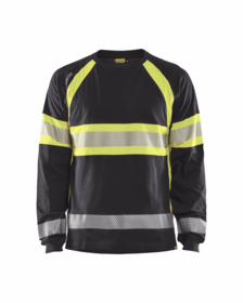 Blåkläder - T-shirt L/Æ Hi-vis 3510 sort/gul