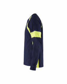 Blåkläder - T-shirt L/Æ 3520 marineblå/gul