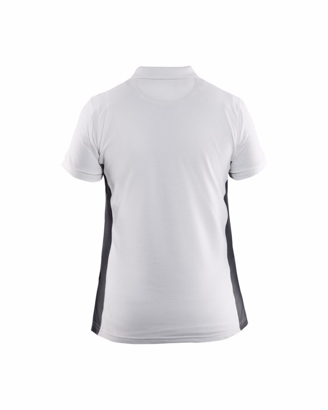 Poloshirt 3390 Dame Hvid/Mørk Grå, str. L