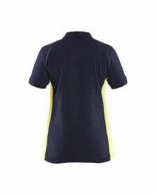 Blåkläder - Poloshirt Dame 3390 Hi-vis Mørk Marineblå/Gul
