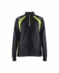 Blåkläder - Sweatshirt Dame 3403 sort/gul