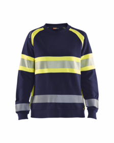 Blåkläder - Sweatshirt 3409 Dame Hi-vis Marineblå/Gul