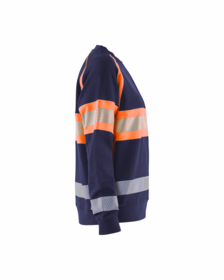 Blåkläder - Sweatshirt 3409 Dame Hi-vis Marineblå/Orange