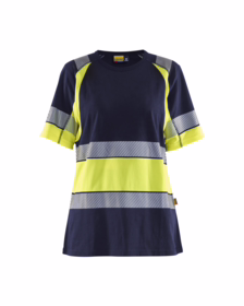 Blåkläder - T-shirt 3410 Dame Hi-vis Marineblå/Gul