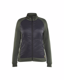 Blåkläder - Sweatjakke Dame 3419 Efterårsgrøn/Sort