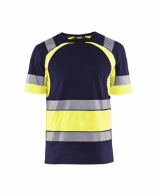 Blåkläder - T-shirt Hi-vis 3421 marineblå/gul