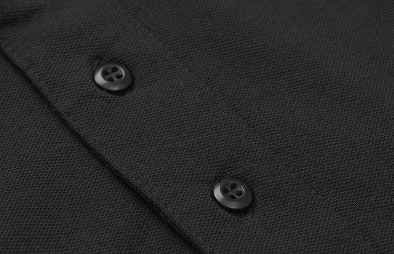Poloshirt 0324 Sort, str. 2XL