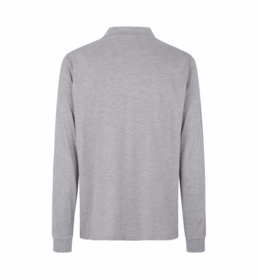 ID Identity - Poloshirt 0326 L/Æ Grå melange