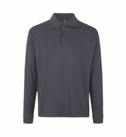 ID Identity - Poloshirt 0336 L/Æ Silver grey