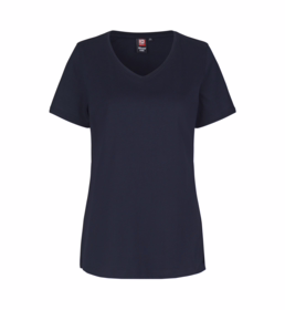 ID Identity - T-shirt V-hals 0373 Dame Navy