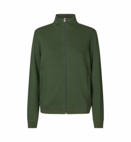 ID Identity - Sweat Cardigan 0383 Dame Flaskegrøn