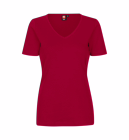 ID Identity - T-shirt V-hals 0506 Rød