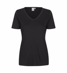 ID Identity - T-shirt 0506 Dame V-hals Sort