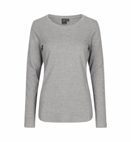 ID Identity - T-shirt 0509 Dame L/Æ Grå melange