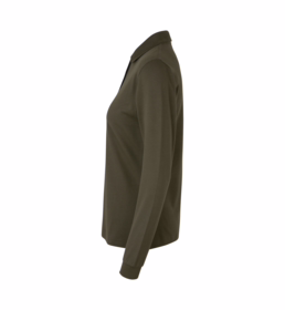 ID Identity - Poloshirt L/Æ 0545 Dame Oliven