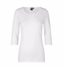ID Identity - T-shirt Dame 3/4 ærme 0597 Hvid