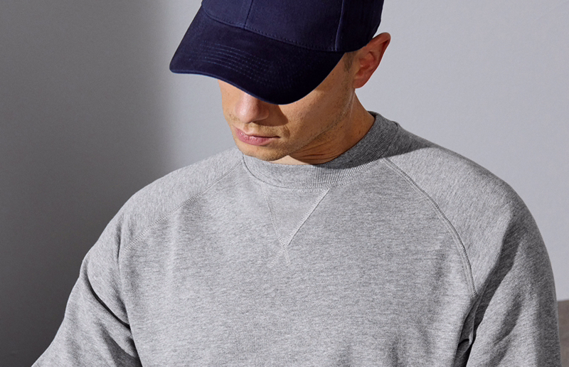 Sweatshirt 0613 Grå melange, str. XL