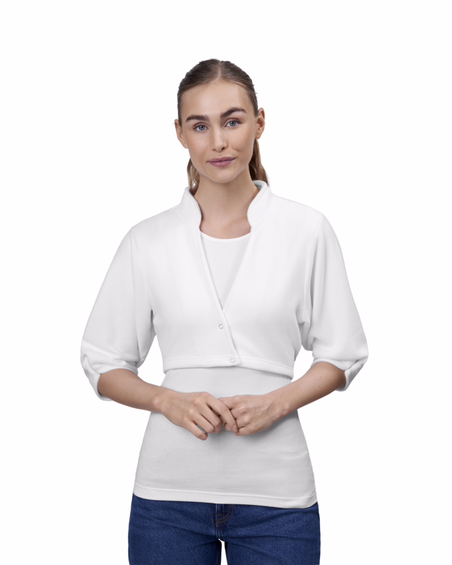 Fleece bolero 0809 Hvid, str. 2XL/3XL