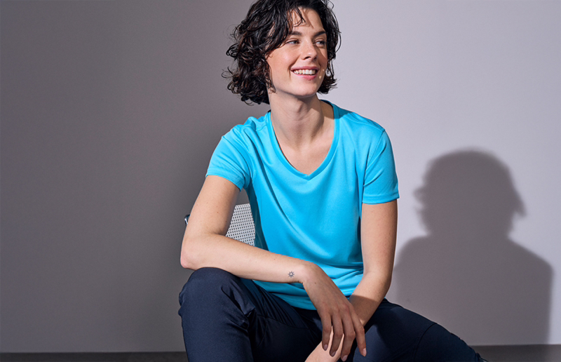 T-shirt 2032 Dame Cyan, str. XL