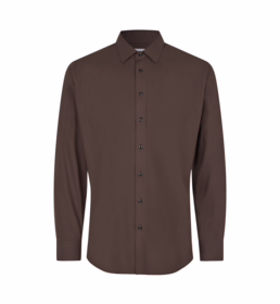 Seven Seas - Skjorte S51 Hybrid Slim Mocca