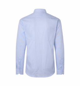 Seven Seas - Skjorte L/S S70 Mod. Fit Strib Lysblå