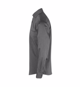 Seven Seas - Skjorte L/S SS20 Mod. Fit Strib Mørk grå