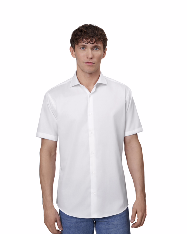Skjorte S/S SS254 Mod. Fit Hvid, Str. M