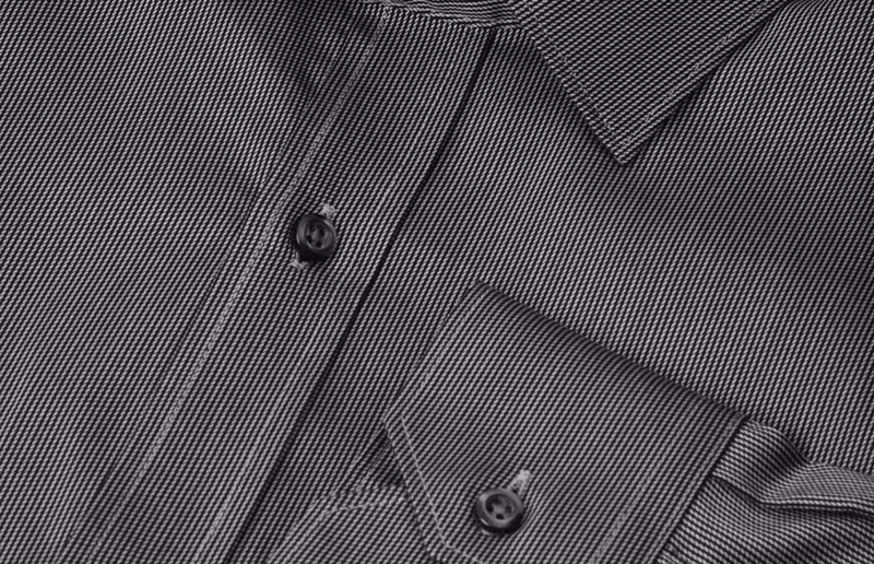Skjorte L/S SS37 Slim Fit Mørk grå, Str. M