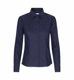 Seven Seas - Skjorte Dame L/S Twill SS720 Mod. Fit Navy