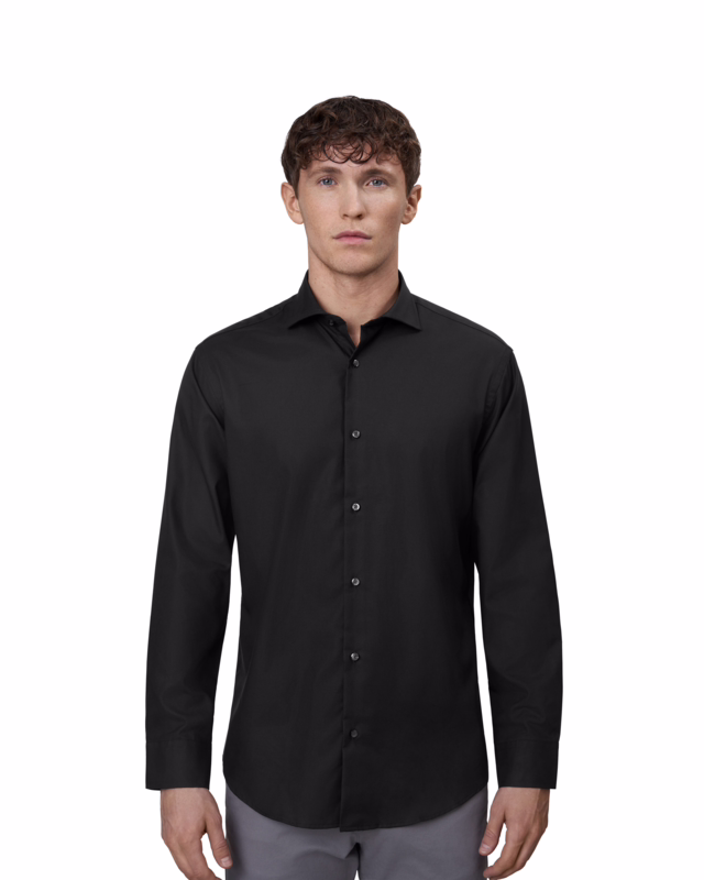 Skjorte L/S Twill SS8 Mod. Fit Sort, Str. S