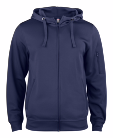 Clique - Hættetrøje m/lyn Basic 021014 Mørk Marine
