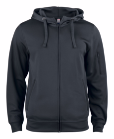Clique - Hættetrøje m/lyn Basic 021014 Sort