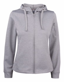 Clique - Hættetrøje m/lyn Dame Basic 021015 Gråmeleret