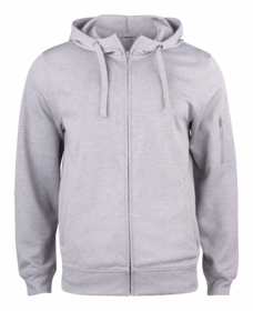 Clique - Hættetrøje m/lyn Basic 021014 Gråmeleret