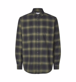 Seven Seas - Skjorte Flannel S64 Oliven